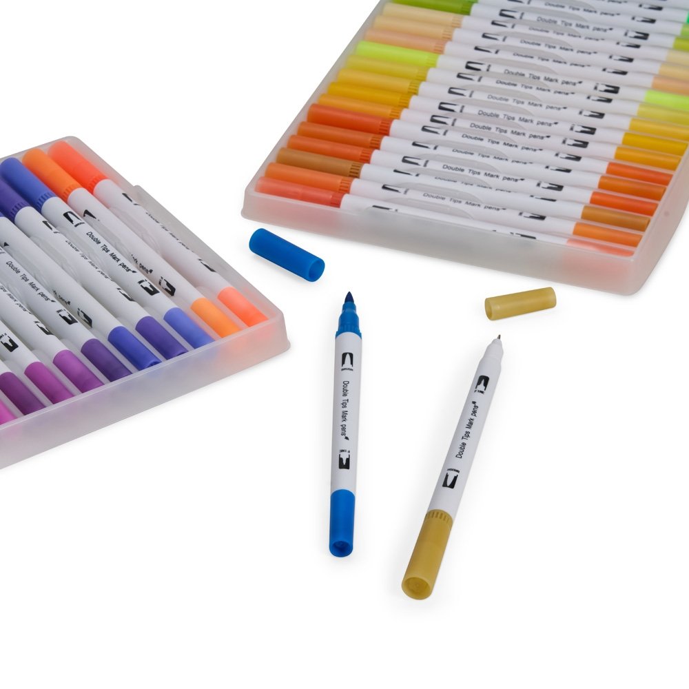 Kit Canetinhas Ponta Dupla 72 Cores Kit com 72 coloridas - imagem 3