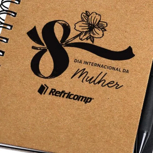 Caderno Espiral com Capa Dura e Caneta Reciclados personalizado com logo - imagem 2