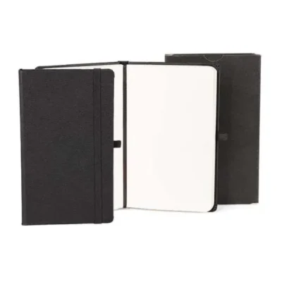 Caderneta S/ Pauta Preto - 9,5x15,5cm personalizada com logo