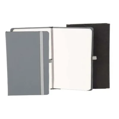 Caderneta S/ Pauta Cinza - 9,5x15,5cm personalizada com logo
