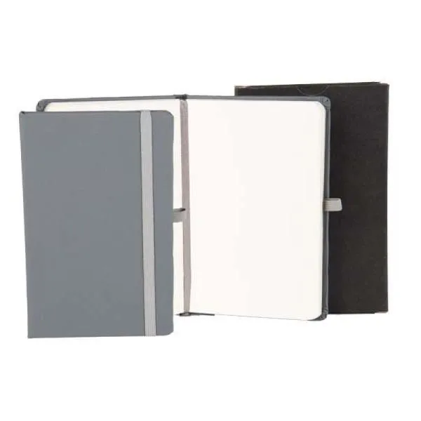 Caderneta S/ Pauta Cinza - 9,5x15,5cm personalizada com logo