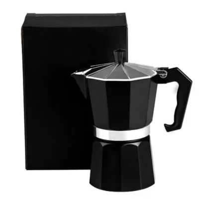 Cafeteira Italiana em Alumínio - Preta - 250ml
