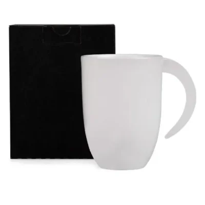 Caneca em Cerâmica Branca - 350ml personalizada com logo