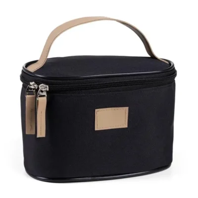Bolsa de Cosmeticos em Oxford e PVC - Preto personalizada com logo