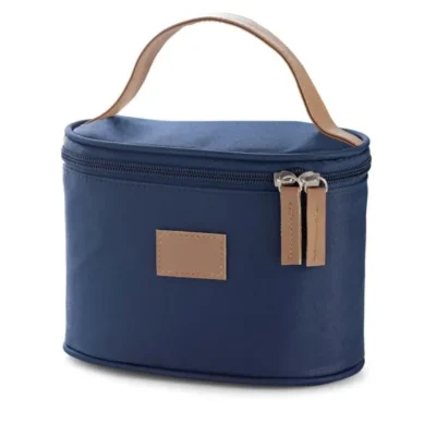 Bolsa para Cosmeticos em Microfibra - Azul - 18x12x10cm personalizada com logo