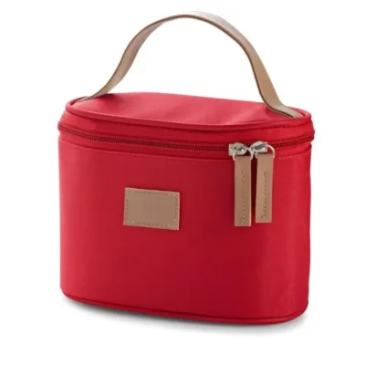 Bolsa para Cosmeticos em Microfibra - Vermelha - 18x12x10cm personalizada com logo
