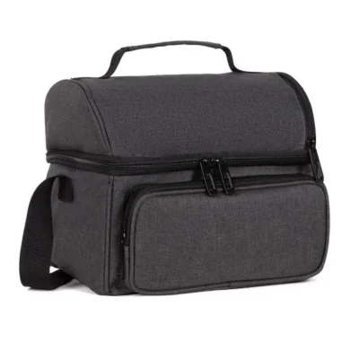 Bolsa Térmica em RPET - Cinza Escuro - 10L personalizada com logo