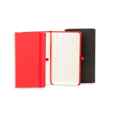 Caderneta com Pauta Vermelho - 9,5x15,5cm personalizada com logo