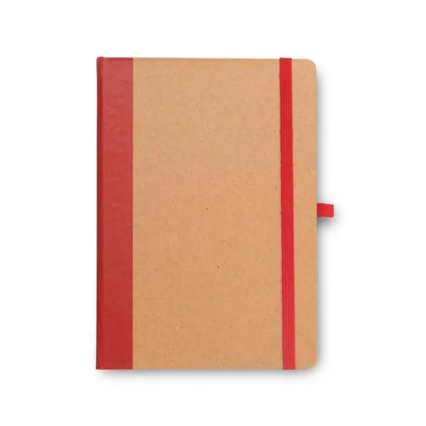 Caderneta S/ Pauta - 14x21cm - Bege e Vermelho personalizada com logo - imagem 3