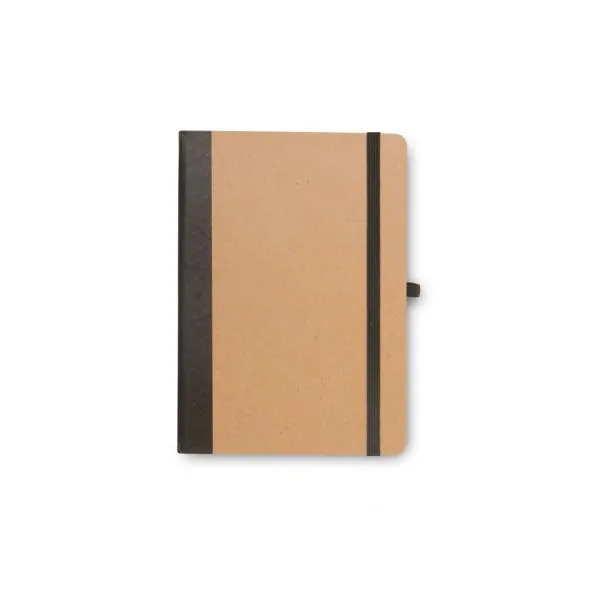 Caderneta S/ Pauta - 9,5x15,5cm - Bege e Preto personalizada com logo - imagem 3