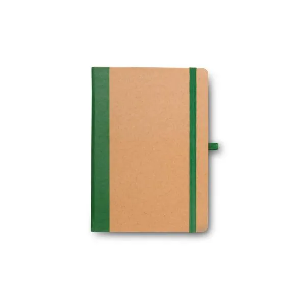 Caderneta S/ Pauta - 9,5x15,5cm - Bege e Verde personalizada com logo - imagem 2