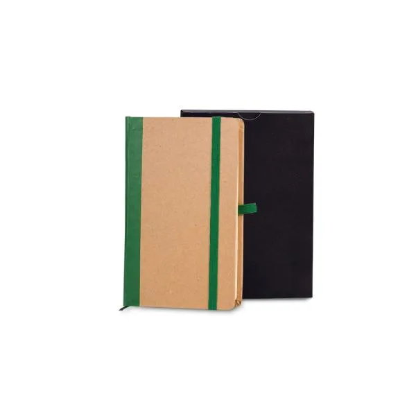 Caderneta S/ Pauta - 9,5x15,5cm - Bege e Verde personalizada com logo - imagem 3