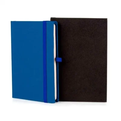 Caderneta S/ Pauta Azul - 14x21cm personalizada com logo