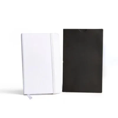 Caderneta S/ Pauta Branca - 12,2x17cm personalizada com logo