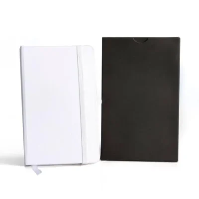 Caderneta S/ Pauta Branca - 14x21cm personalizada com logo