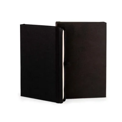 Caderneta S/ Pauta Preto - 12,2x17cm personalizada com logo