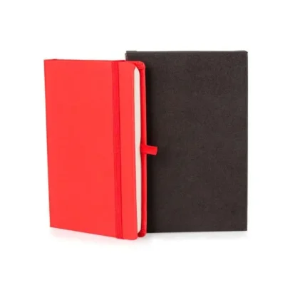Caderneta S/ Pauta Vermelho - 12,2x17cm personalizada com logo