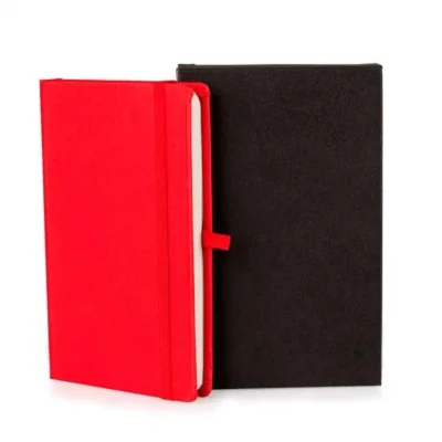 Caderneta S/ Pauta Vermelho - 14x21cm personalizada com logo