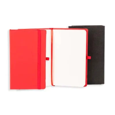 Caderneta S/ Pauta Vermelho - 9,5x15,5cm personalizada com logo