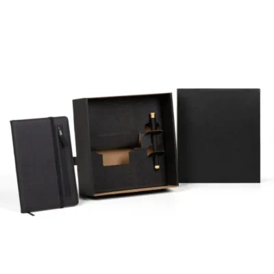 Caderno para Anotações com Caneta - Preto personalizado com logo