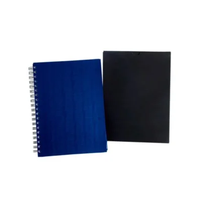 Caderno Pautado com Wire-o - Azul - 23,5x18cm - 100 Fls personalizado com logo