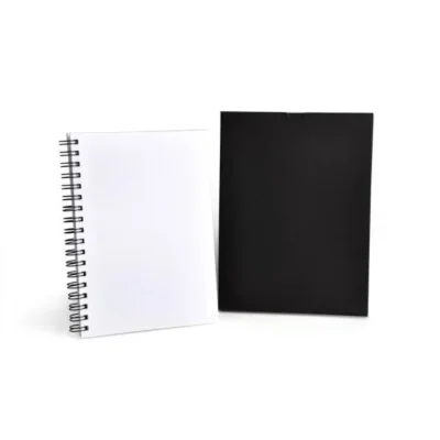 Caderno Pautado com Wire-o - Branco - 23,5x18cm - 100 Fls personalizado com logo