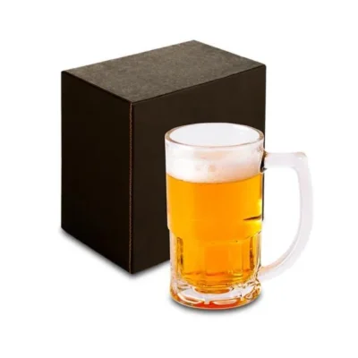 Caneca de Vidro para Chopp e Cerveja - 340ml personalizada com logo