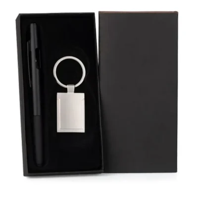 Caneta e Chaveiro Conjunto personalizada com logo