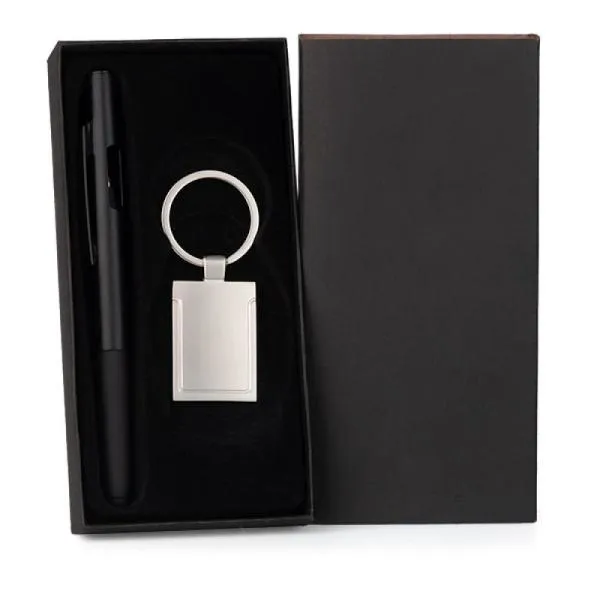 Caneta e Chaveiro Conjunto personalizada com logo