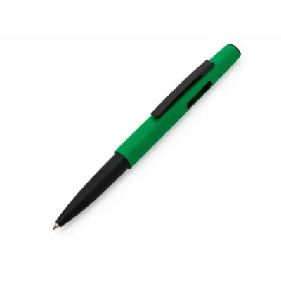 Caneta Esferográfica em ABS com Tampa e Ponta Touch Verde personalizada com logo