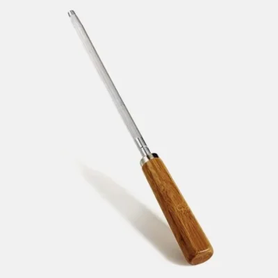 Chaira e Amolador com Cabo em Bambu - 8"