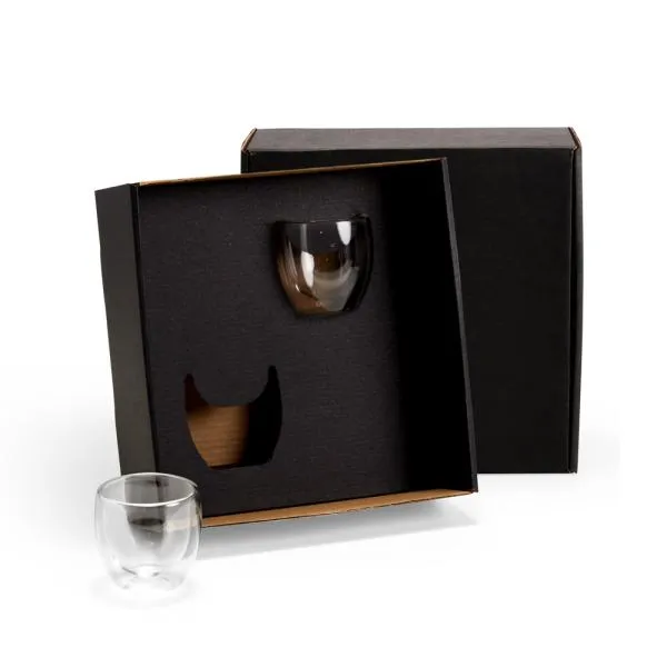 Conjunto de Copos com Parede Dupla - 100ml - 2 pçs personalizado com logo - imagem 2