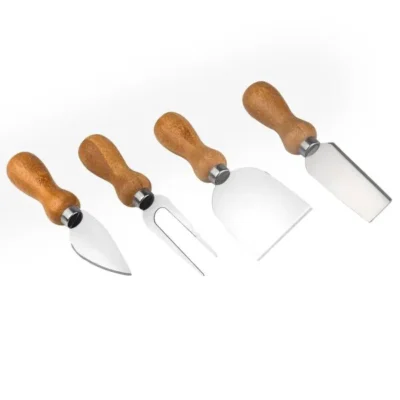 Conjunto de Faca Inox e Madeira - 4 pçs