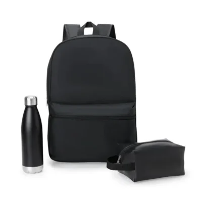 Conjunto Mochila, Necessaire e Garrafa - 3 pçs personalizada com logo