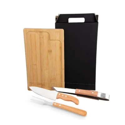 Conjunto para Churrasco com Pegador - 4 pçs