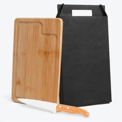 Conjunto para Churrasco em Bambu e Inox Dallas - 2 pçs