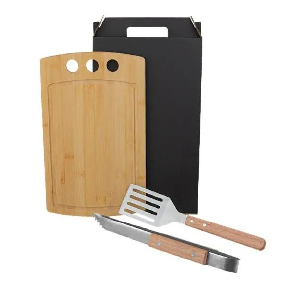 Conjunto para Churrasco e Hambúrguer com Pegador