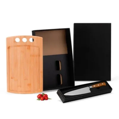 Conjunto para Churrasco Premium em Bambu e Madeira /