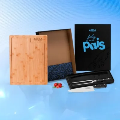 Conjunto para Churrasco Premium em Bambu e Madeira /