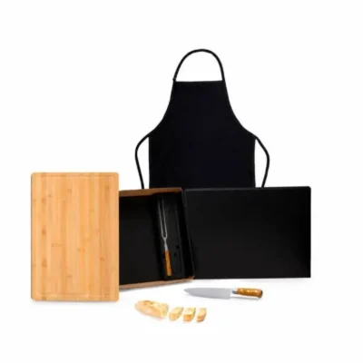 Conjunto para Churrasco Premium em Bambu e Madeira /