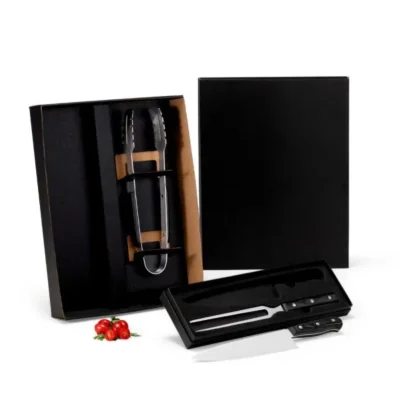 Conjunto para Churrasco Premium em Madeira e Inox