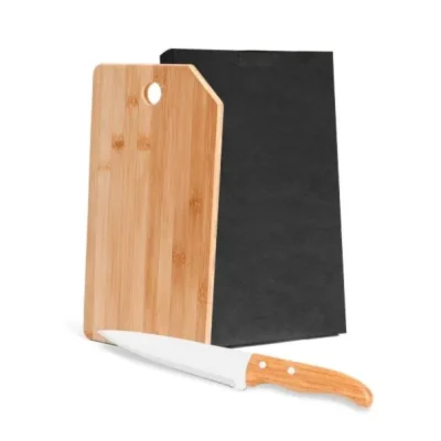 Conjunto para Cozinha em Bambu e Inox Oregon - 2 pçs