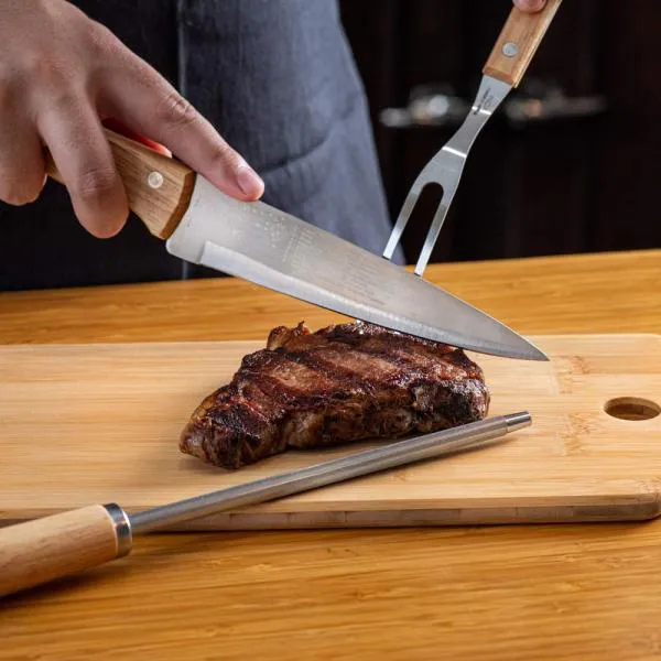 Conjunto para Cozinha em Bambu e Madeira e Inox - 4 pçs - imagem 3