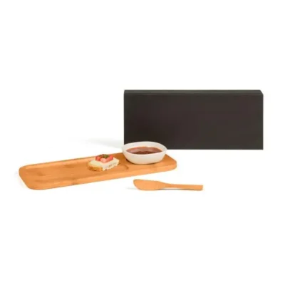 Conjunto para Petisco em Bambu e Fibra de Bambu - 3 por petisqueira
