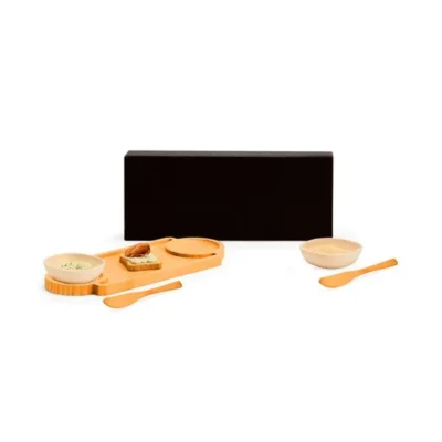 Conjunto para Petiscos em Bambu e Fibra de Bambu - 5 pçs