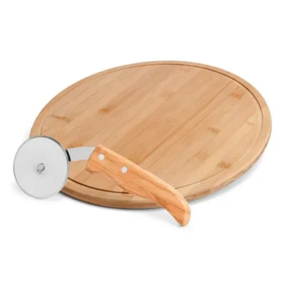 Conjunto para Pizza em Bambu Napoli 30cm - 2 pçs