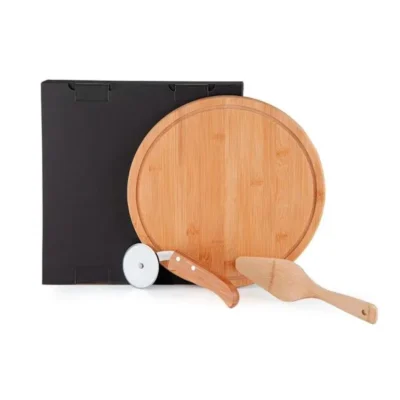 Conjunto para Pizza em Bambu Napoli 30cm - 3 pçs