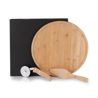 Conjunto para Pizza em Bambu Napoli 35cm - 3 pçs