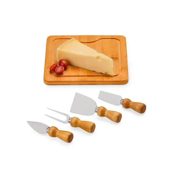 Conjunto para Queijo em Bambu e Madeira e Inox - 5 - imagem 3