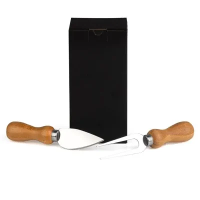 Conjunto para Queijo Madeira e Inox - 2 pçs
